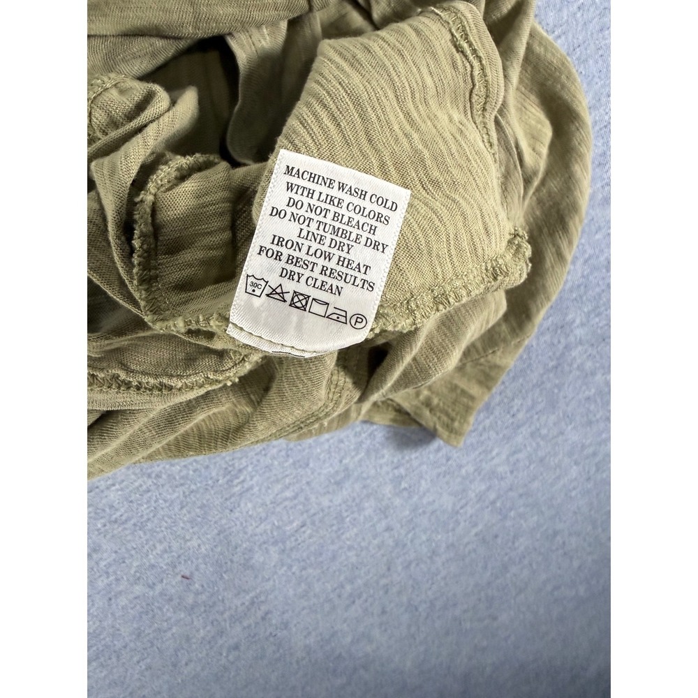 New Me Women Olive Green Cotton Slub Knit Short Sleeve Romper NP70727 Large - Picture 5 of 7